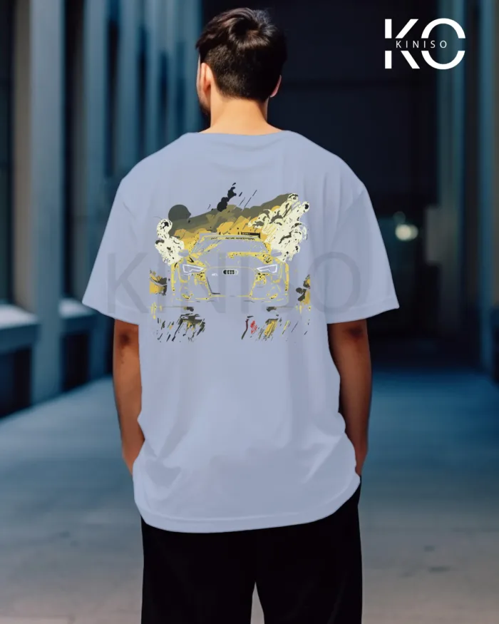 Car Graphic T Shirts for guys with Car Half Back Design - Image 10